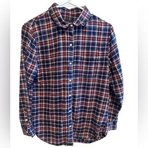 Banana Republic Women’s Plaid Flannel Long Sleeve Shirt Boyfriend Sz S